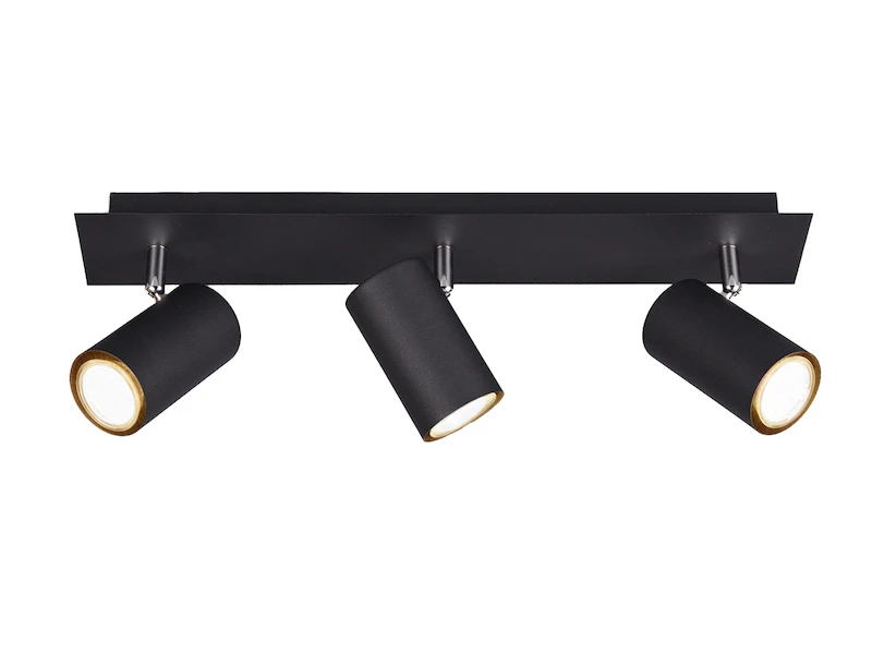 Trio Leuchten Deckenstrahler MARLEY Aus Schwarz Mattem Metall Mit 3 Schwenkbaren GU10 Spots 2 Trio Leuchten Deckenstrahler MARLEY Aus Schwarz Mattem Metall Mit 3 Schwenkbaren GU10 Spots – Bild 2