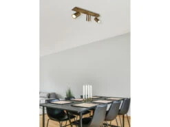 Trio Leuchten Deckenstrahler MARLEY In Altmessing 3-flammig Spots Schwenkbar -Globo Store deckenstrahler marley in altmessing 3 flammig spot 2