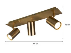 Trio Leuchten Deckenstrahler MARLEY In Altmessing 3-flammig Spots Schwenkbar -Globo Store deckenstrahler marley in altmessing 3 flammig spot 3