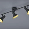Reality Leuchten Deckenstrahler NINA Aus Metall In Schwarz + Goldfarbig 3 Spots Dreh+schwenkbar