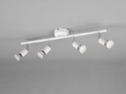 Reality Leuchten Deckenstrahler PARIS 4 Flammig Metall Weiß, 50cm Breit -Globo Store deckenstrahler paris 4 flammig metall weiss 50cm b 2