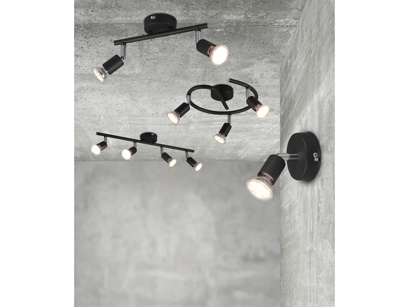 Reality Leuchten Deckenstrahler PARIS Rondell 3 Flammig Schwarz, Ø 26cm 6 Reality Leuchten Deckenstrahler PARIS Rondell 3 Flammig Schwarz, Ø 26cm – Bild 6