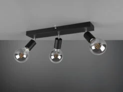 Reality Leuchten Deckenstrahler VANNES 3 Flammig Schwarz, Balken 44cm Breit -Globo Store deckenstrahler vannes 3 flammig schwarz balken 44c 2