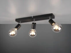 Reality Leuchten Deckenstrahler VANNES 3 Flammig Schwarz, Balken 44cm Breit