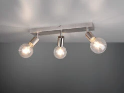 Reality Leuchten Deckenstrahler VANNES 3 Flammig Silber, Balken 44cm Breit