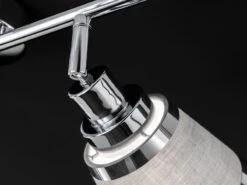 Wofi Deckenstrahler ZOON 3-flammig Mit Stoffschirmen In Grau, Breite 63cm 9 Wofi Deckenstrahler ZOON 3-flammig Mit Stoffschirmen In Grau, Breite 63cm -Globo Store deckenstrahler zoon 3 flammig mit stoffschirmen in 3