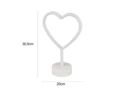 Reality Leuchten Deko LED Tischleuchte HEART Batterie- Oder USB Betrieben, Höhe 30cm -Globo Store deko led tischleuchte heart batterie oder usb betr 3