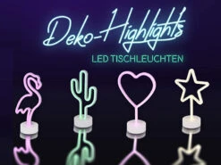 Reality Leuchten Deko LED Tischleuchte HEART Batterie- Oder USB Betrieben, Höhe 30cm -Globo Store deko led tischleuchte heart batterie oder usb betr 6