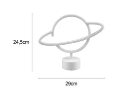 Reality Leuchten Deko LED Tischleuchte PLANET Batterie- Oder USB Betrieben, Höhe 25cm -Globo Store deko led tischleuchte planet batterie oder usb bet 3