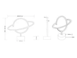 Reality Leuchten Deko LED Tischleuchte PLANET Batterie- Oder USB Betrieben, Höhe 25cm -Globo Store deko led tischleuchte planet batterie oder usb bet 5