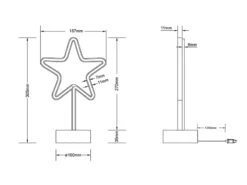 Reality Leuchten Deko LED Tischleuchte STAR Batterie- Oder USB Betrieben, Höhe 30cm -Globo Store deko led tischleuchte star batterie oder usb betri 5