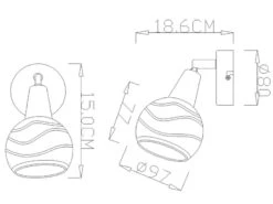 Globo Dekorative LED Wandleuchte ELLIOTT Mit Glasschirm Satiniert, Spot Schwenkbar 8 Globo Dekorative LED Wandleuchte ELLIOTT Mit Glasschirm Satiniert, Spot Schwenkbar -Globo Store dekorative led wandleuchte elliott mit glasschirm 1 2