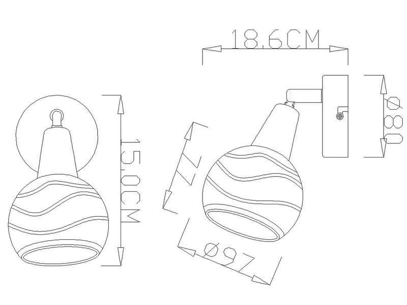 Globo Dekorative LED Wandleuchte ELLIOTT Mit Glasschirm Satiniert, Spot Schwenkbar 3 Globo Dekorative LED Wandleuchte ELLIOTT Mit Glasschirm Satiniert, Spot Schwenkbar – Bild 3