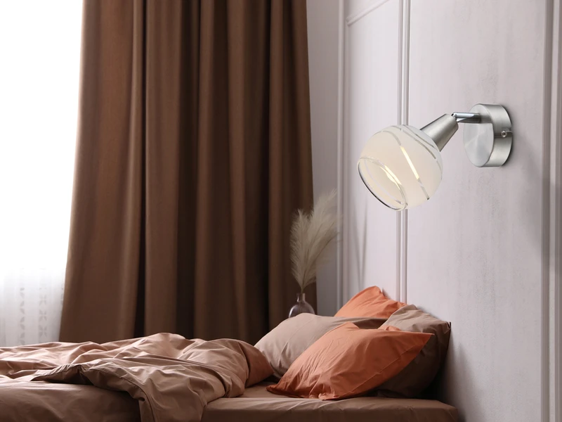 Globo Dekorative LED Wandleuchte ELLIOTT Mit Glasschirm Satiniert, Spot Schwenkbar 5 Globo Dekorative LED Wandleuchte ELLIOTT Mit Glasschirm Satiniert, Spot Schwenkbar – Bild 5