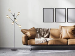 Trio Leuchten Design LED Stehleuchte Schwenkbar, Schwarz Bronze