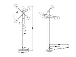 Trio Leuchten Design LED Stehleuchte Schwenkbar, Schwarz Bronze -Globo Store design led stehleuchte schwenkbar schwarz bronze 6