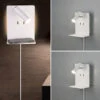 Trio Leuchten Design LED Wandleuchten 2er Set In Weiß Matt Mit USB Ladebuchse Und Ablage