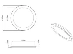 Reality Leuchten Dimmbare LED Deckenleuchte CAMILLUS Flache Badezimmerlampe Ø26cm Schwarz IP44 9 Reality Leuchten Dimmbare LED Deckenleuchte CAMILLUS Flache Badezimmerlampe Ø26cm Schwarz IP44 -Globo Store dimmbare led deckenleuchte camillus flache badezim 17