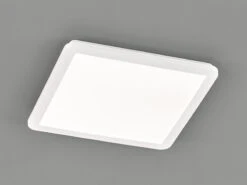 Reality Leuchten Dimmbare LED Deckenleuchte CAMILLUS Flache Badezimmerlampe 40x40cm Weiß IP44