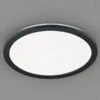 Reality Leuchten Dimmbare LED Deckenleuchte CAMILLUS Flache Badezimmerlampe Ø40cm Schwarz IP44