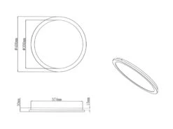 Reality Leuchten Dimmbare LED Deckenleuchte CAMILLUS Flache Badezimmerlampe Ø40cm Schwarz IP44 -Globo Store dimmbare led deckenleuchte camillus flache badezim 37