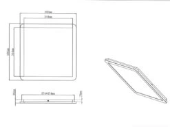 Reality Leuchten Dimmbare LED Deckenleuchte CAMILLUS Flache Badezimmerlampe 40x40cm Schwarz IP44 -Globo Store dimmbare led deckenleuchte camillus flache badezim 49