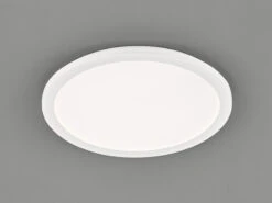 Reality Leuchten Dimmbare LED Deckenleuchte CAMILLUS Flache Badezimmerlampe Rund Ø40cm Weiß IP44