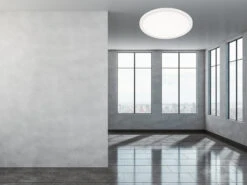 Reality Leuchten Dimmbare LED Deckenleuchte CAMILLUS Flache Badezimmerlampe Rund Ø40cm Weiß IP44 -Globo Store dimmbare led deckenleuchte camillus flache badezim 58