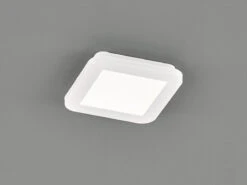 Reality Leuchten Dimmbare LED Deckenleuchte CAMILLUS Flache Badezimmerlampe 17x17cm Weiß IP44