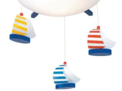 Niermann Dimmbare LED Deckenleuchte SEGELBOOTE Mit Mobile Fürs Kinderzimmer -Globo Store dimmbare led deckenleuchte segelboote mit mobile f 2
