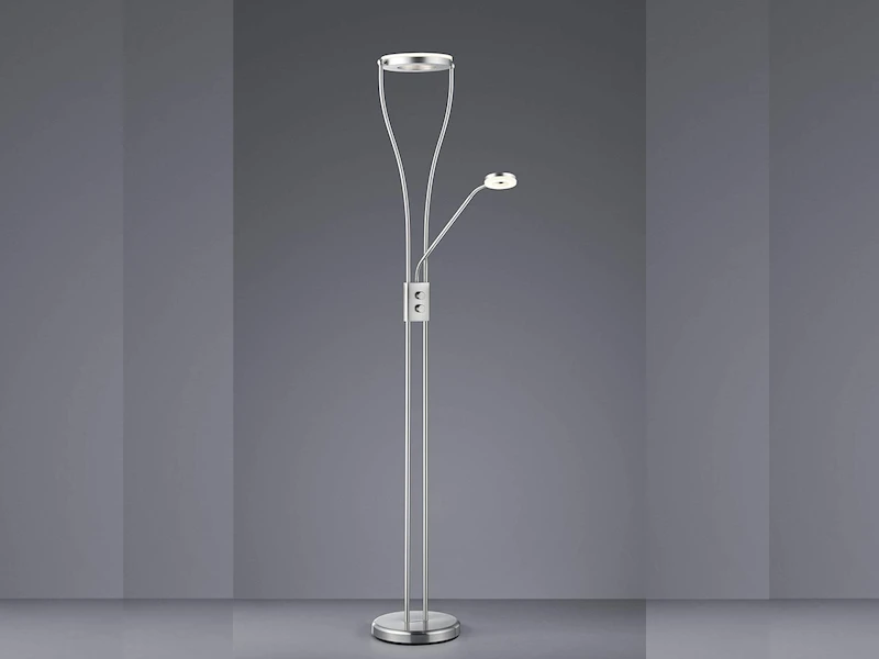 Reality Leuchten Dimmbarer LED Deckenfluter RENNES Mit Flex Leselicht Metall In Silber Matt 3 Reality Leuchten Dimmbarer LED Deckenfluter RENNES Mit Flex Leselicht Metall In Silber Matt – Bild 3