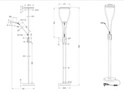 Reality Leuchten Dimmbarer LED Deckenfluter RENNES Mit Flex Leselicht Metall In Silber Matt 18 Reality Leuchten Dimmbarer LED Deckenfluter RENNES Mit Flex Leselicht Metall In Silber Matt -Globo Store dimmbarer led deckenfluter rennes mit flex leselic 8