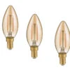 Trio Leuchten E14 Filament LED 3Stk. - 2 Watt, 225 Lumen Warmweiß, Ø3cm - Nicht Dimmbar