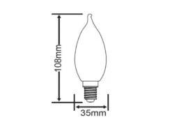 Trio Leuchten E14 Filament LED, 4 Watt, 470 Lumen, Warmweiß, Ø3,5cm, 3 Stufen Dimmer, Tropfen -Globo Store e14 filament led 4 watt 470 lumen warmweiss 35cm 3 6