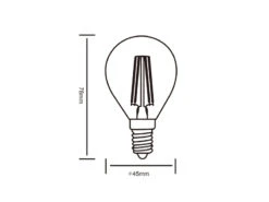 Trio Leuchten E14 Filament LED, 4,5 Watt, 470 Lumen, Warmweiß, Ø4,5cm, 3 Stufen Dimmer -Globo Store e14 filament led 45 watt 470 lumen warmweiss 45cm 1 2