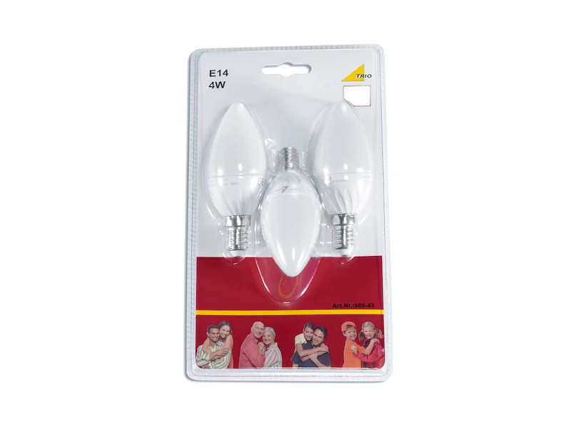 Trio Leuchten E14 LED 3 Stk. - 4 Watt, 320 Lumen, 3000 Kelvin Warmweiß, Ø3,7cm - Nicht Dimmbar 2 Trio Leuchten E14 LED 3 Stk. - 4 Watt, 320 Lumen, 3000 Kelvin Warmweiß, Ø3,7cm - Nicht Dimmbar – Bild 2