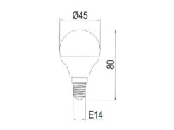 Trio Leuchten E14 LED - 5 Watt, 400 Lumen, 3000 Kelvin Warmweiß, Ø4,5cm - Nicht Dimmbar -Globo Store e14 led 5 watt 400 lumen 3000 kelvin warmweiss 45c 1