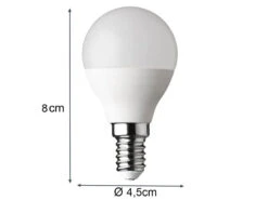Wofi E14 LED - 5,5Watt, 470 Lumen, 3000 Kelvin Warmweiß Ø4,5cm - Nicht Dimmbar -Globo Store e14 led 55watt 470 lumen 3000 kelvin warmweiss 45c 4