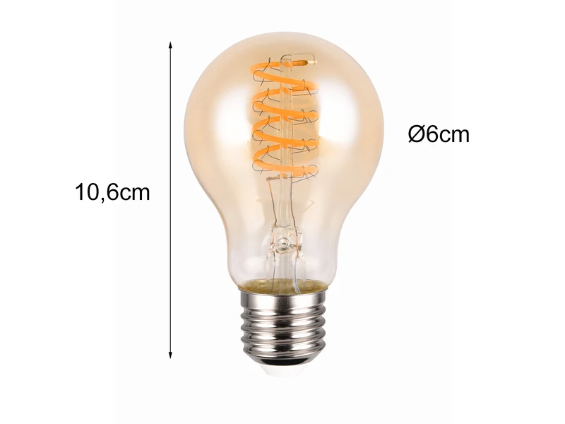Trio Leuchten E27 Deko LED - 7 Watt, 400 Lumen, 1800 K Warmweiß - Ø6cm 3 Stufen Dimmer 2 Trio Leuchten E27 Deko LED - 7 Watt, 400 Lumen, 1800 K Warmweiß - Ø6cm 3 Stufen Dimmer – Bild 2