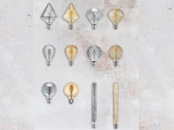 Trio Leuchten E27 Filament LED - 4 Watt, 140 Lumen, Warmweiß, Ø11,5cm - Nicht Dimmbar, Rauch -Globo Store e27 filament led 4 watt 140 lumen warmweiss 115cm 1 2