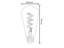 Globo E27 Filament LED - 4 Watt, 200 Lumen, Warmweiß, Ø6,4cm - Extern Dimmbar 11 Globo E27 Filament LED - 4 Watt, 200 Lumen, Warmweiß, Ø6,4cm - Extern Dimmbar -Globo Store e27 filament led 4 watt 200 lumen warmweiss 64cm e 3