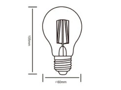 Trio Leuchten E27 Filament LED, 7 Watt, 806 Lumen, Warmweiß, Ø6cm, 3 Stufen Dimmer -Globo Store e27 filament led 7 watt 806 lumen warmweiss 6cm 3 1 2