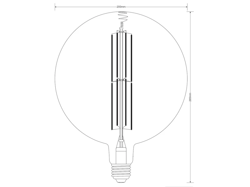Trio Leuchten E27 Filament LED - 8 Watt, 260 Lumen Warmweiß, Ø20cm - Extern Dimmbar 3 Trio Leuchten E27 Filament LED - 8 Watt, 260 Lumen Warmweiß, Ø20cm - Extern Dimmbar – Bild 3