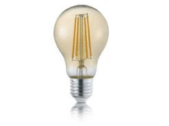 Trio Leuchten E27 Filament LED, 8 Watt, 700 Lumen, Warmweiß, Ø6cm, 3 Stufen Dimmer