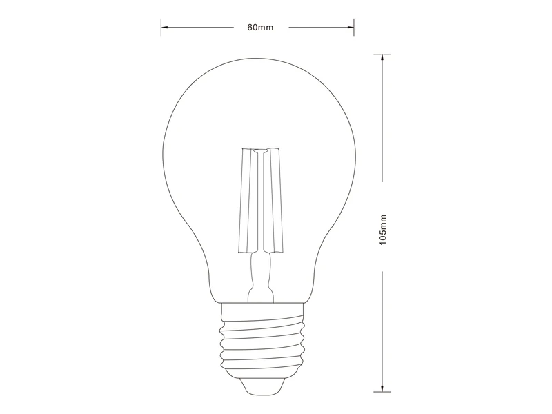 Trio Leuchten E27 Filament LED, 8 Watt, 700 Lumen, Warmweiß, Ø6cm, 3 Stufen Dimmer 2 Trio Leuchten E27 Filament LED, 8 Watt, 700 Lumen, Warmweiß, Ø6cm, 3 Stufen Dimmer – Bild 2