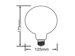 Trio Leuchten E27 Filament LED, 8 Watt, 810 Lumen, Warmweiß, Ø12,5cm, 3 Stufen Dimmer -Globo Store e27 filament led 8 watt 810 lumen warmweiss 125cm 1 2