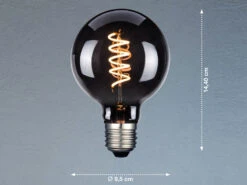 FHL Easy E27 Filament LED Globe Ø9,5cm Deko Glühlampe Rauchfarben 4 Watt, 60 Lumen 6 FHL Easy E27 Filament LED Globe Ø9,5cm Deko Glühlampe Rauchfarben 4 Watt, 60 Lumen -Globo Store e27 filament led globe 95cm deko gluehlampe rauchf 2