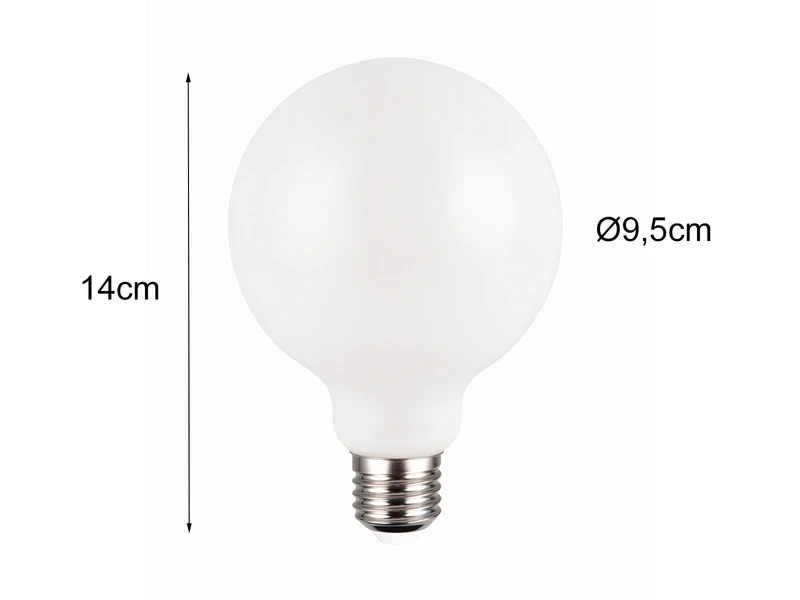 Trio Leuchten E27 LED - 9 Watt, 1055 Lumen, 3000 Kelvin Warmweiß, Ø9,5cm - 3 Stufen Dimmer 2 Trio Leuchten E27 LED - 9 Watt, 1055 Lumen, 3000 Kelvin Warmweiß, Ø9,5cm - 3 Stufen Dimmer – Bild 2