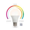Perel E27 LED WIFI, 8,5 Watt 806 Lumen, 2700-6500 Kelvin, RGB, Ø6cm, Per App Steuerbar