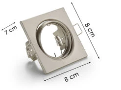 Trio Leuchten Eckige Einbaustrahler Decke Im 4er Set Schwenkbar Silber Matt GU10 -Globo Store eckige einbaustrahler decke im 4er set schwenkbar 1 2